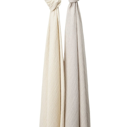 Meyco Hydrofiele Doek 2 - Pack Soft Sand/Greige 120X120cm - Meyco - Babywinkel - 4054703201628