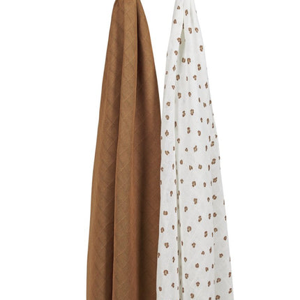 Meyco Hydrofiele Doek 2St Mini Panther Toffee - Meyco - Babywinkel - 4054703451559