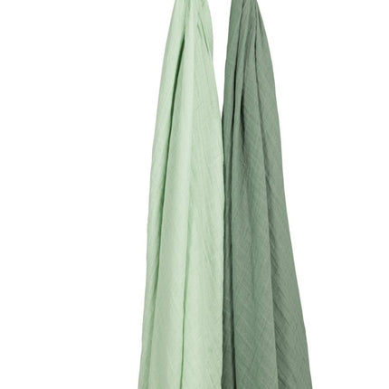 Meyco Hydrofiele Doek 2St Soft Green/Forest Green - Meyco - Babywinkel - 4054703488746