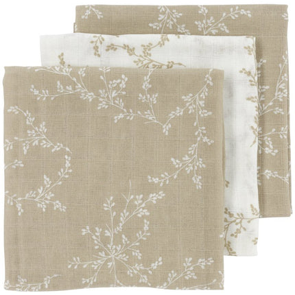 Meyco Hydrofiele Doek 3St Branches Sand - Meyco - Babywinkel - 4054703452686