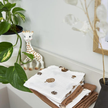Meyco Hydrofiele Doek Forest Animals Tofee 9 - Pack - Meyco - Babywinkel - 4054703199086
