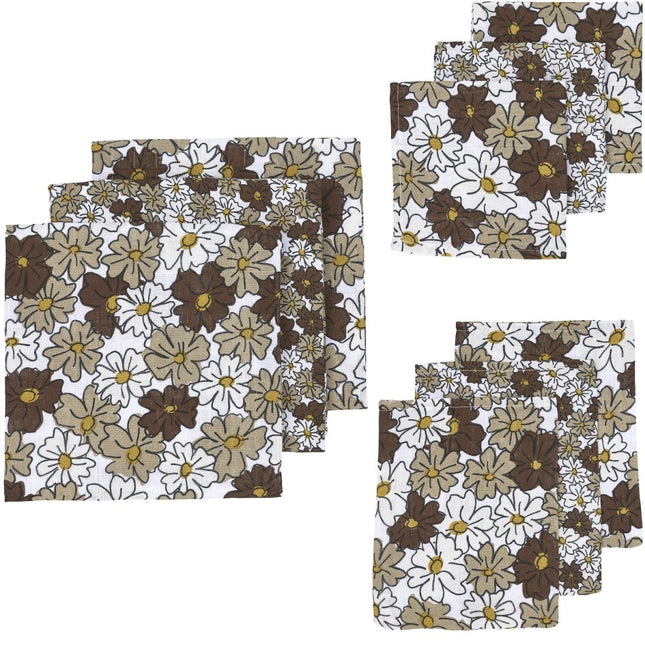 Meyco Hydrofiele Doek Hydrofiel Set 9St Vintage Flower Taupe - Meyco - Babywinkel - 4054703450866
