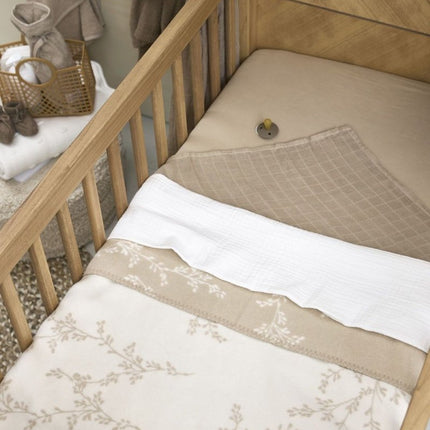 Meyco Ledikantdeken Branches Sand 100X150cm - Meyco - Babywinkel - 4054703963328