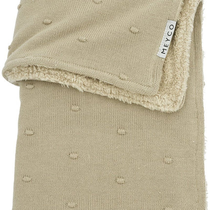 Meyco Ledikantdeken Teddy Mini Knots Sand - Meyco - Babywinkel - 4054703550795