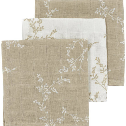Meyco Monddoekje 3St Branches Sand - Meyco - Babywinkel - 4054703457681