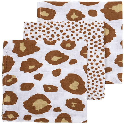 Meyco Monddoekje Hydrofiele Cheetah Camel 3st - Meyco - Babywinkel - 4054703457308