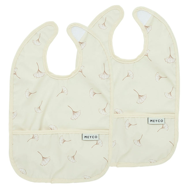 Meyco Slabbetje Ginkgo Soft Sand 2St - Babywinkel - 4054703726206