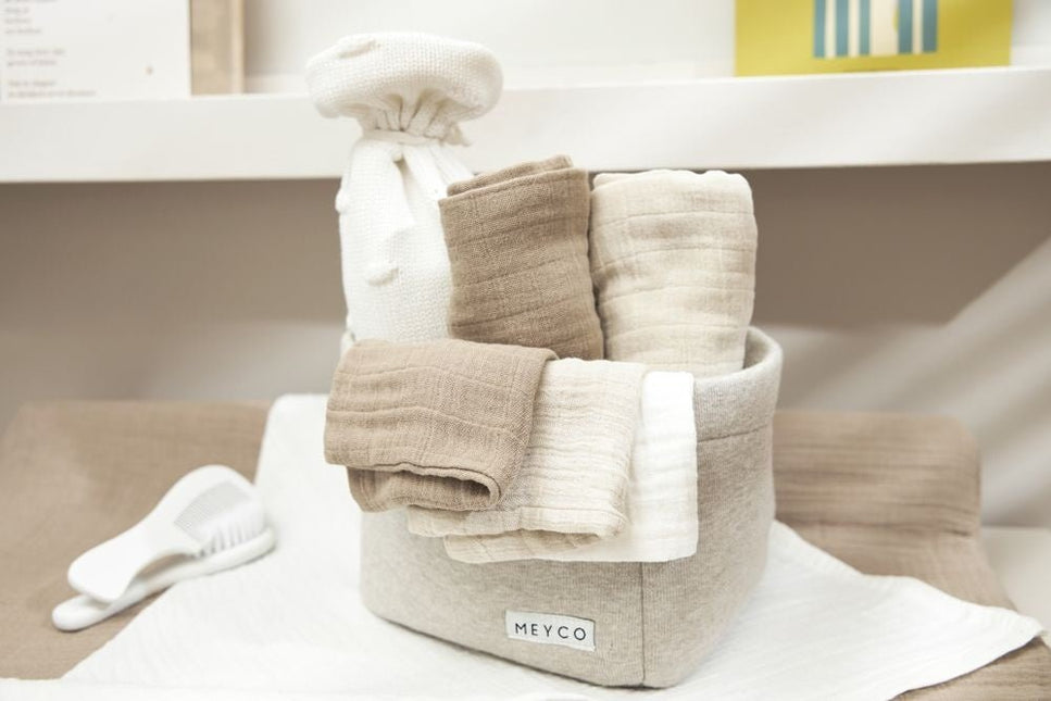 Meyco Washandje 3 - Pack Offwhite/Soft Sand/Taupe 20X17cm - Meyco - Babywinkel - 4054703208115