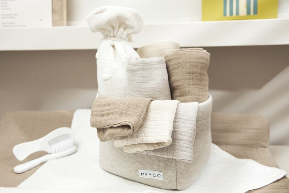 Meyco Washandje 3 - Pack Soft Sand/Greige/Taupe 20X17cm - Meyco - Babywinkel - 4054703208122