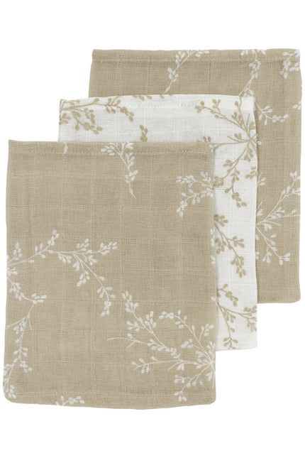 Meyco Washandje 3St Branches Sand - Meyco - Babywinkel - 4054703458688