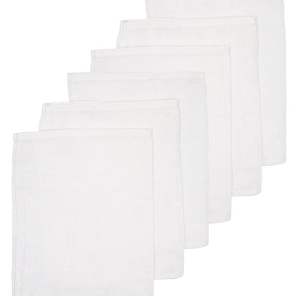 Meyco Washandje Hydrofiel White 6St 20X17cm - Meyco - Babywinkel - 4054703484007