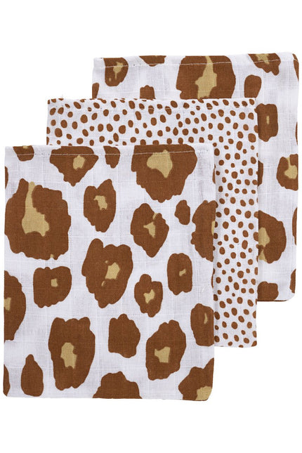 Meyco Washandje Hydrofiele Cheetah Camel 3st - Meyco - Babywinkel - 4054703458305