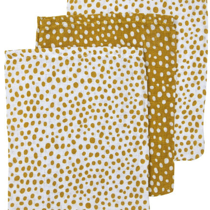 Meyco Washandje Hydrofiele Snake - Cheetah Honey Gold 3st - Meyco - Babywinkel - 4054703458374
