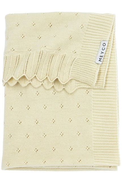Meyco Wiegdeken Ajour Wol Ecru - Meyco - Babywinkel - 4054703330939