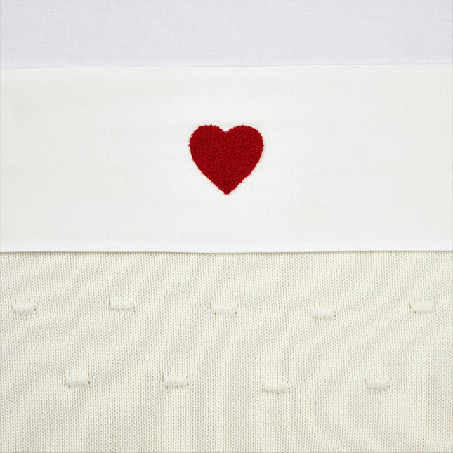 Meyco Wieglaken Sweet Heart Red 75X100cm koop je bij Babywinkel