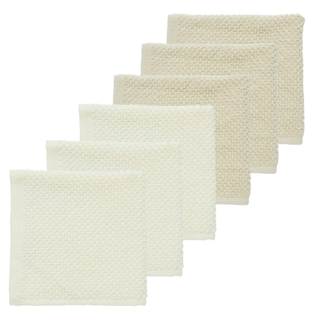 Monddoekjes 6 - pack Popcorn - naturel/soft sand - 30x30cm - Babywinkel - 4054703620542