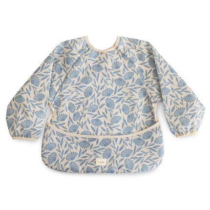 <tc>MUSHIE</tc> - LONG SLEEVE BIB - Niebieskie kwiaty