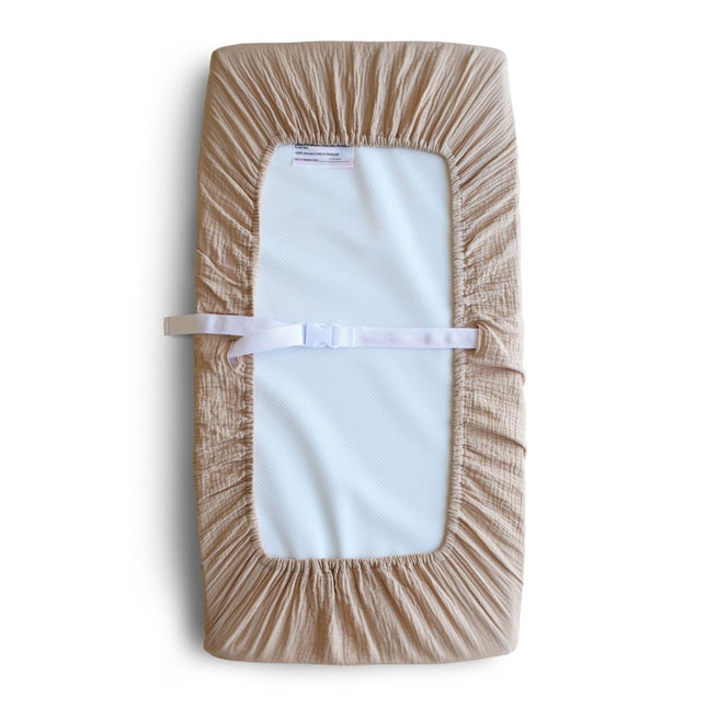 Mushie Aankleedkussenhoes Pale Taupe - Mushie - Babywinkel - 810052465678