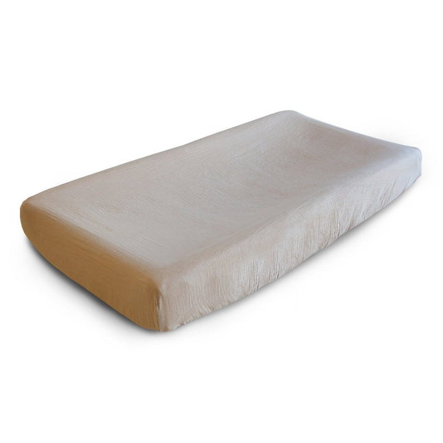 Mushie Aankleedkussenhoes Pale Taupe - Mushie - Babywinkel - 810052465678