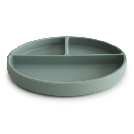 Mushie Baby Bordje Silicone Cambridge Blue - Mushie - Babywinkel - 810052460536