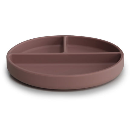 Mushie Baby Bordje Silicone Cloudy Mauve - Mushie - Babywinkel - 810052460512