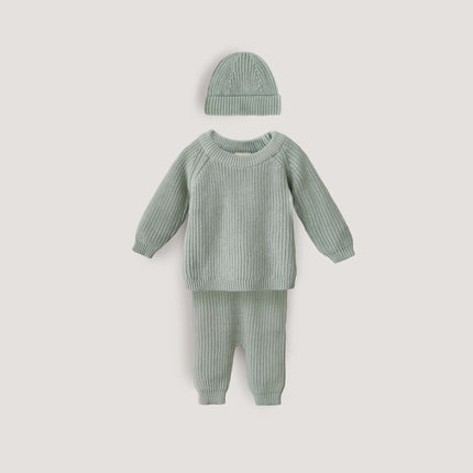 Mushie Baby Broekje Chunky Knit Light Mint - Mushie - Babywinkel - 810052468839
