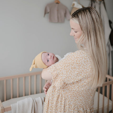 Mushie Babymutsje Mustard Melange - Mushie - Babywinkel - 810052465173