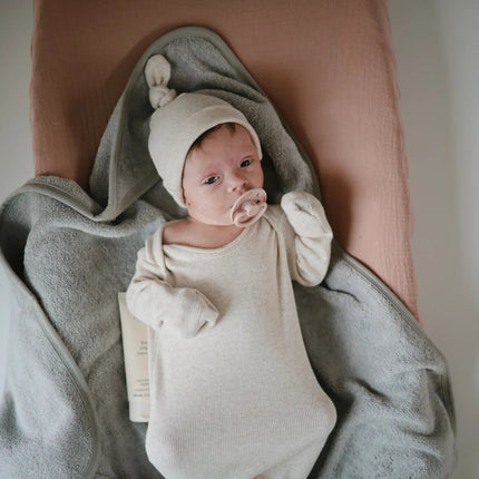 Mushie Badcape Baby Gray - Mushie - Babywinkel - 810052467238