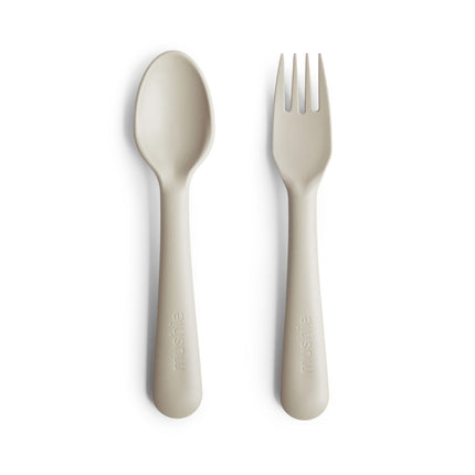 Mushie Bestekset Ivory 2 - delig - Mushie - Babywinkel - 810052460796