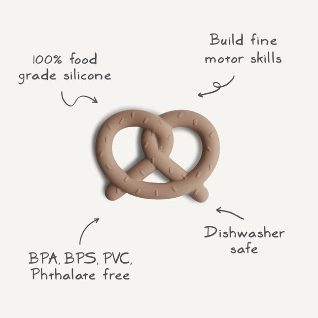 Mushie Bijtring Pretzel Natural - Mushie - Babywinkel - 810052464664