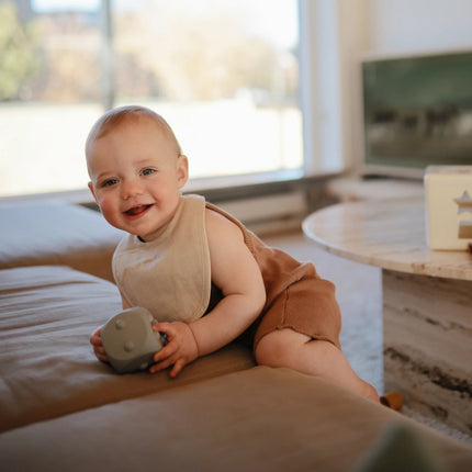 Mushie Educatief Speelgoed Dobbelstenen Cambridge Blue/ Shitting Sands 2st - Mushie - Babywinkel - 810052467382