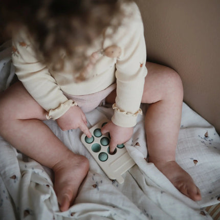 Mushie Educatief Speelgoed Druk Telefoon Cambridge Blue - Mushie - Babywinkel - 810052465838