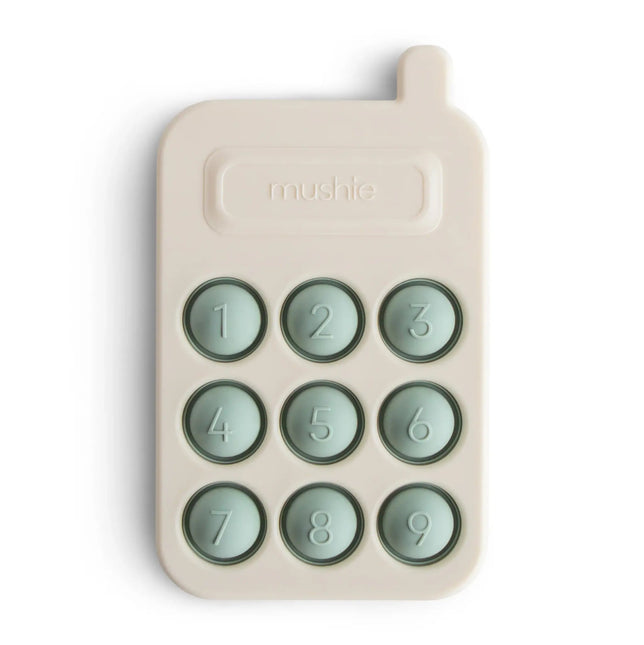 Mushie Educatief Speelgoed Druk Telefoon Cambridge Blue - Mushie - Babywinkel - 810052465838