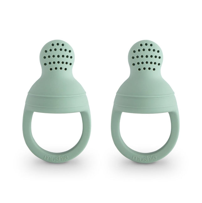 Mushie Fopspeen Fresh Food Feeder Cambridge Blue Silicone 2St - Mushie - Babywinkel - 840355800081