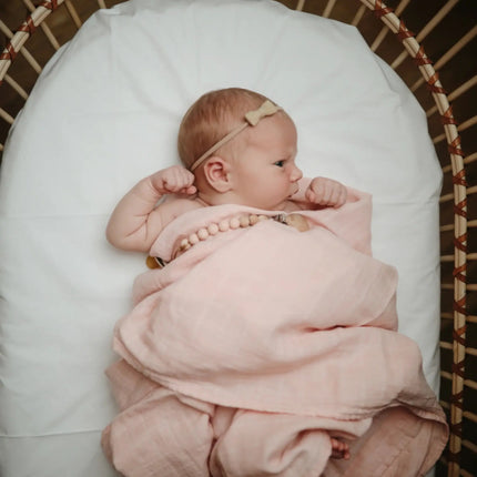 Mushie Hydrofiele Doek Rose Vanilla XL - Mushie - Babywinkel - 7426999779216