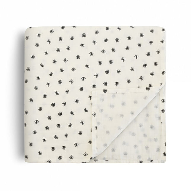 Mushie Inbakerdoek Black Daisy - Mushie - Babywinkel - 810052468983