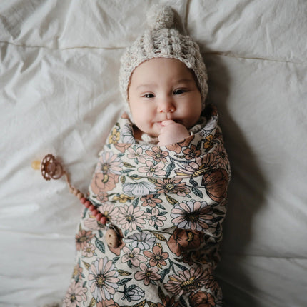 Mushie Inbakerdoek Retro Flowers - Mushie - Babywinkel - 810052469447