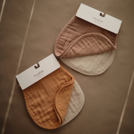 Mushie Monddoekje Set Natural/Fog 2st - Mushie - Babywinkel - 810052460260
