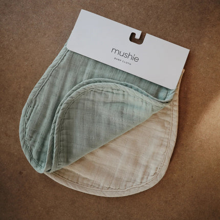 Mushie Monddoekje Set Roman Green/Fog 2st - Mushie - Babywinkel - 810052460253
