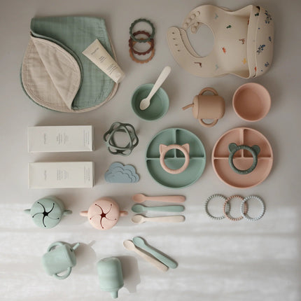 Mushie Monddoekje Set Roman Green/Fog 2st - Mushie - Babywinkel - 810052460253