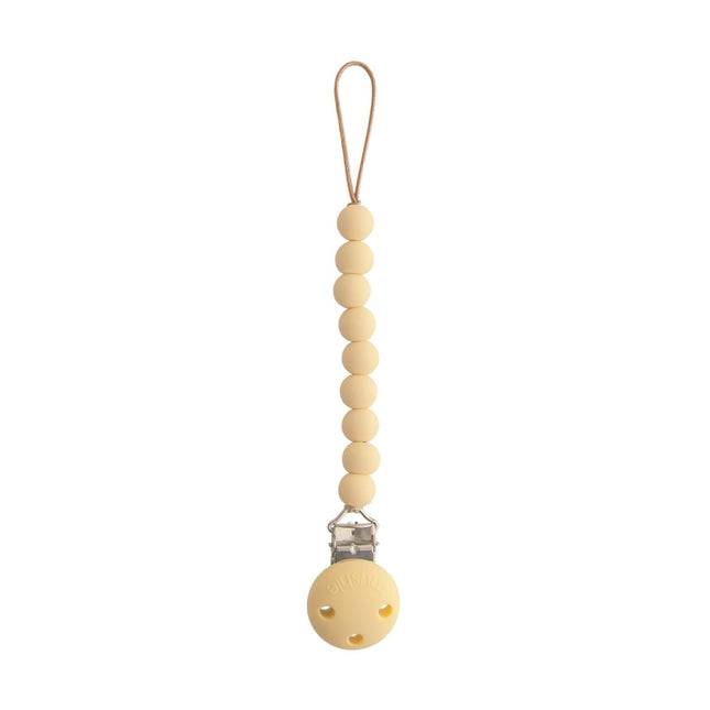 MUSHIE PACIFIER CLIP HERA - Pale Yellow - Babywinkel - 840355802696
