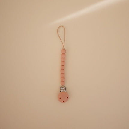 MUSHIE PACIFIER CLIP HERA - Powder Pink - Babywinkel - 840355802702