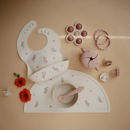 Mushie Placemat Pink Flowers - Mushie - Babywinkel - 810052467849