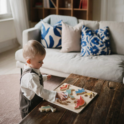 Mushie Puzzel Wooden Dino - Mushie - Babywinkel - 840355800999