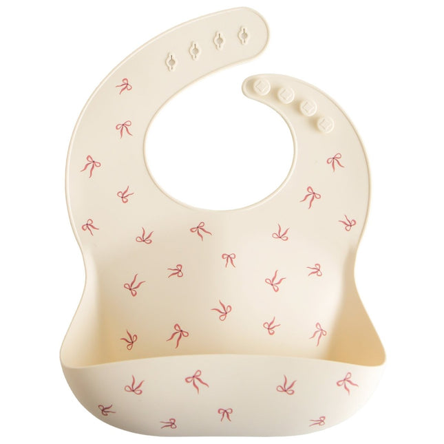 MUSHIE - SILICONE BIB - Bows - Babywinkel - 840355803167
