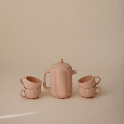 Mushie Silicone Play Tea Set Blush - Babywinkel - 840355802269