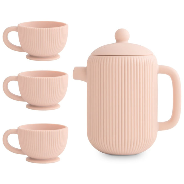 Mushie Silicone Play Tea Set Blush - Babywinkel - 840355802269