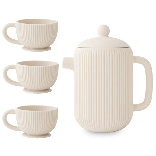 MUSHIE - SILICONE PLAY TEA SET - Shifting Sand - Babywinkel - 840355802252