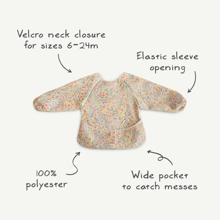 Mushie Slabbetje Lange Mouwen Olive Check koop je bij Babywinkel