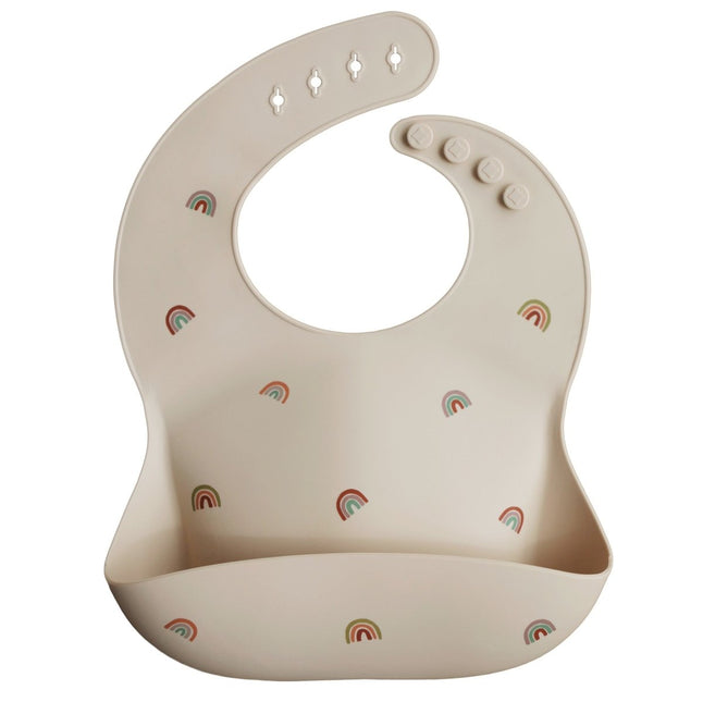 Mushie Slabbetje Silicone Rainbow - Mushie - Babywinkel - 810052460055